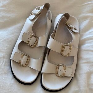 Freda Salvador Piper Sandals, cream / gold